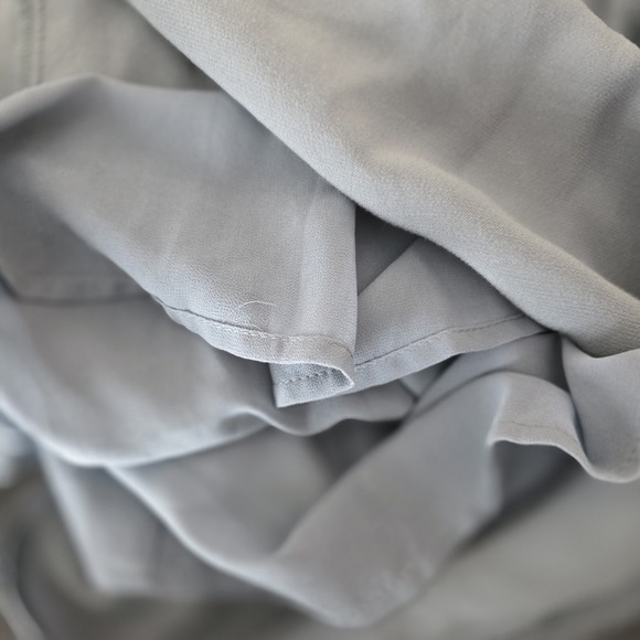 ASTR The Label Toledo Gray Satin Ruched Halter Maxi Dress Womens Sz Large NEW - Picture 9 of 13